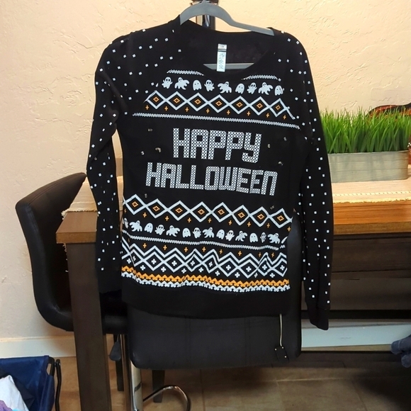 Light up Halloween sweatshirt size large - Picture 1 of 3